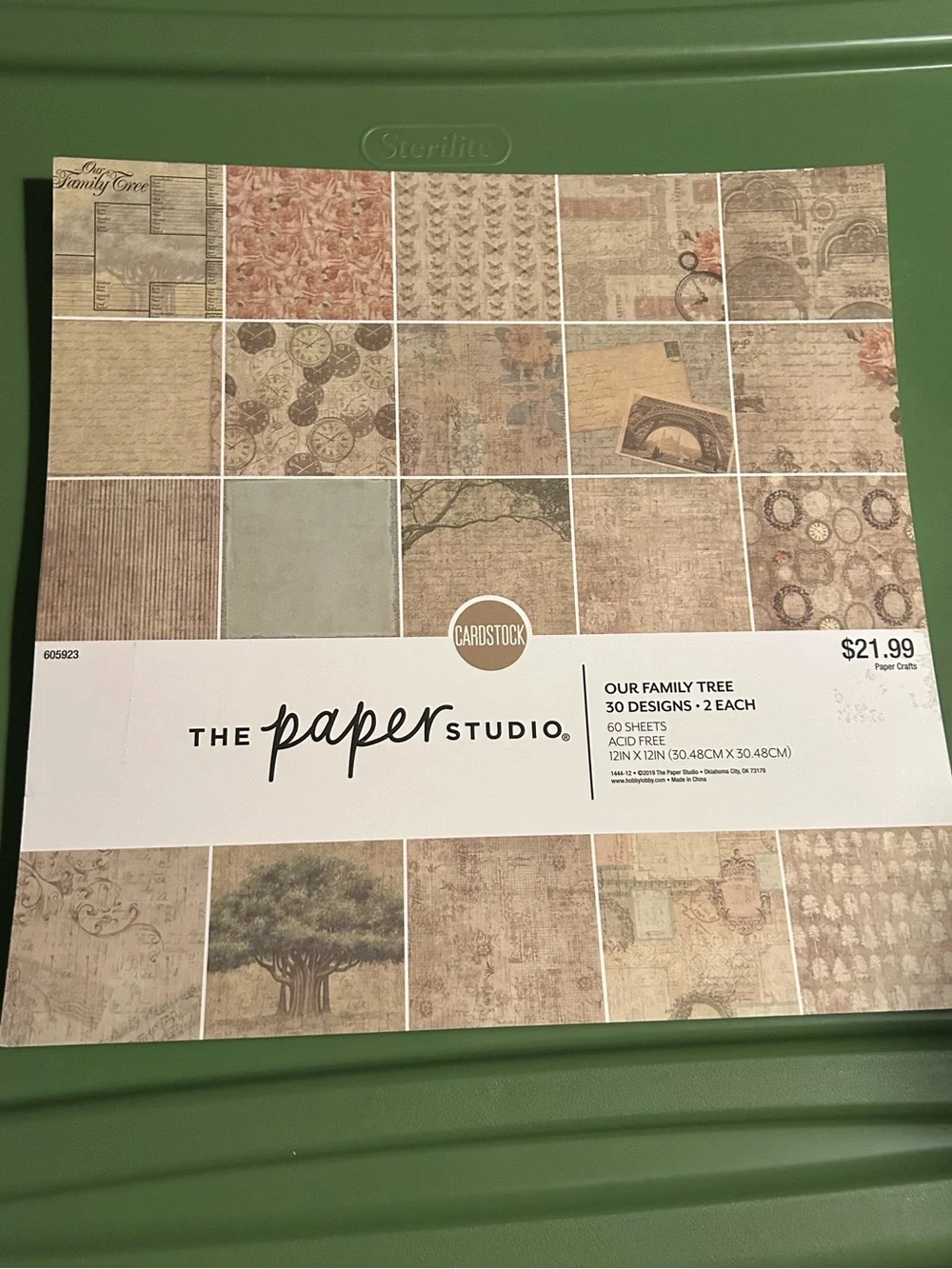 'Our Family Tree' Decorative Cardstock Pack - Vintage Neutrals